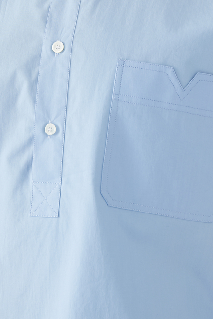Half-Placket Pocket-Detail Shirt